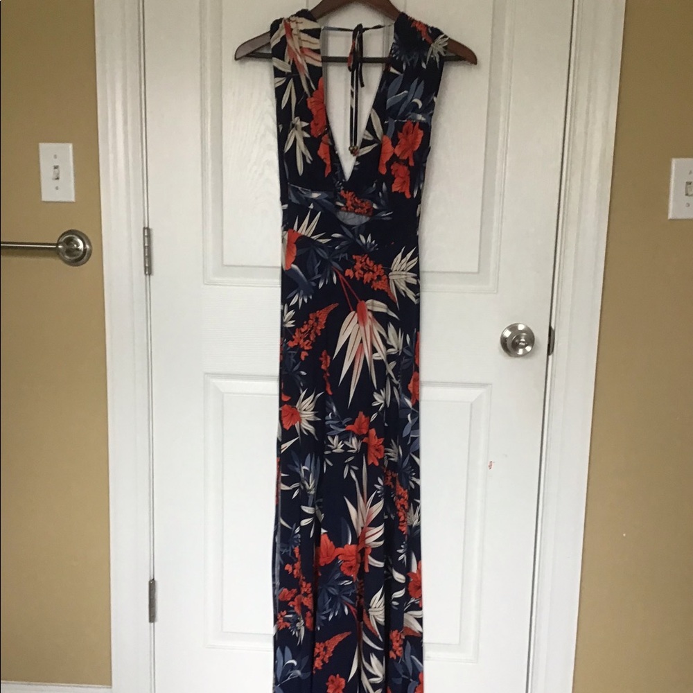 Abbeline Floral Plunging Maxi Dress
